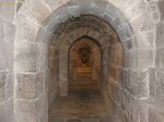 Imagen de San Virila en el tunel del Monasterio de Leyre.