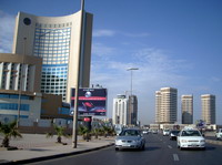 Zona moderna de Trípoli. Libia.