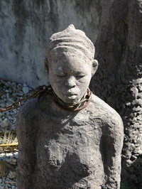 Monumento a la esclavitud en Zanzíbar.