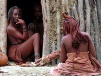 Nativas de la tribu Himba. Namibia.