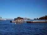 Transbordador en el lago Titicaca.