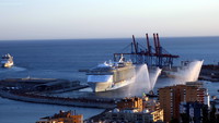 Crucero en el puerto de Málaga.
