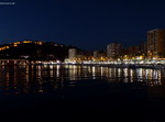 Vista nocturna del Muelle Uno. Málaga.
