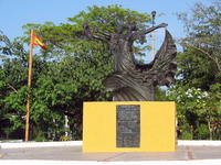 Monumento a la cumbia en Barranquilla.