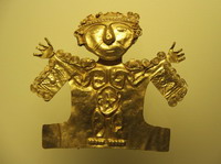 Estatuilla en el Museo del oro. Bogotá.