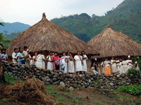 Poblado indígena en Sierra Nevada de Santa Marta.