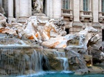 Detalle de la Fontana de Trevi. Roma.