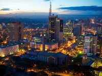 Anochecer en Nairobi. Kenia.