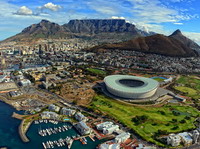 Vista aérea de Ciudad del Cabo. Sudáfrica.