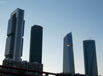 Las cuatro torres del Paseo de la Castellana. Madrid.