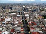 Vista parcial aerea de la Ciudad de México